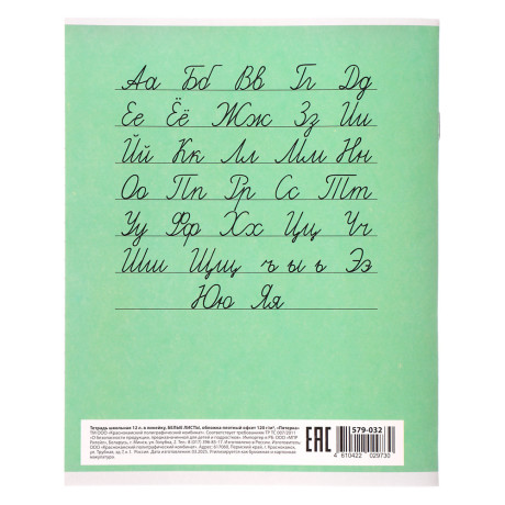 Тетрадь школьная 12л. в линейку, БЕЛЫЕ ЛИСТЫ обложка плотный офсет 115 гр "Пятерка"