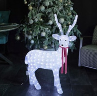 Фигура новогод. Олень 200LED белый 63x36x93  ULD-M6393-200/STA 9W  IP20 Uniel