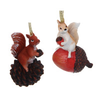 СНОУ БУМ Декоративная подвеска "Белка", полистоун, 2 дизайна