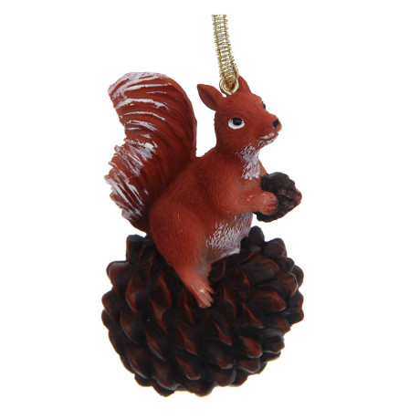 СНОУ БУМ Декоративная подвеска "Белка", полистоун, 2 дизайна