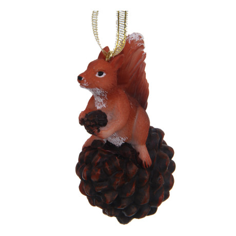 СНОУ БУМ Декоративная подвеска "Белка", полистоун, 2 дизайна