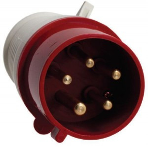 EKF вилка силовая CEE переносная 033 2Р+РЕ 63А 220В IP67  ps-033-63-220