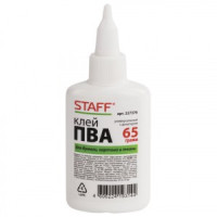 Клей ПВА STAFF 65 г, с дозатором, 227376