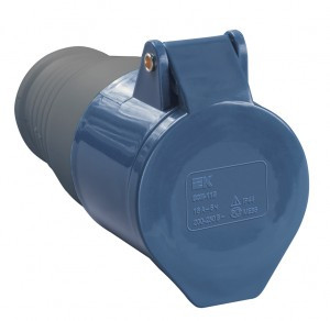 IEK силовая розетка ССИ-223 (CEE 223) переносная 2Р+РЕ 32А 220В IP44 (10!) PSR22-016-5
