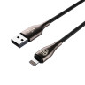 BY Кабель для зарядки Керамика iP, 1м, 2.4А, Быстрая зарядка, тканевая оплётка, черный