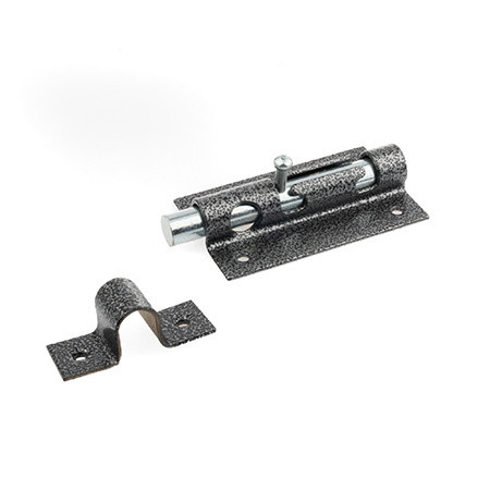 Засов накл. "Делга" Круглый ригель под замок (Серебро)   \35