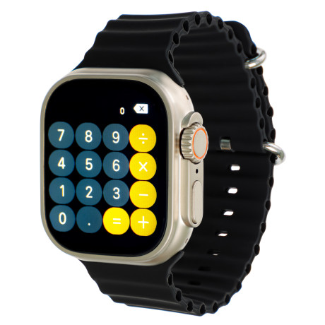 BY Умные часы Space Ultra watch, IP65, BT5.0, 200 мАч, 2.01", металл, черный