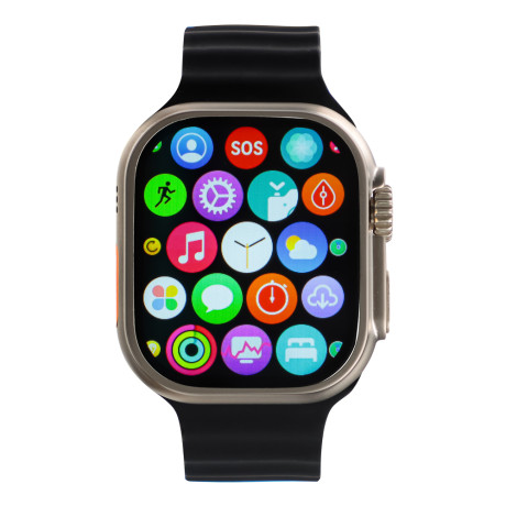 BY Умные часы Space Ultra watch, IP65, BT5.0, 200 мАч, 2.01", металл, черный