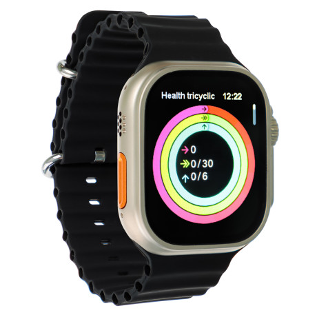 BY Умные часы Space Ultra watch, IP65, BT5.0, 200 мАч, 2.01", металл, черный