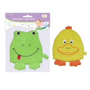 Мочалка-забава "Друзья", 16*15см (кратность 6шт!!!), текстил.материалы SR90-19 Мультидом