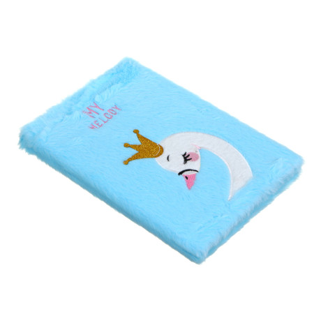 ЦАРЕВНА ЛЕБЕДЬ Записная книжка, 15х22см, 80 листов, твердая обложка из плюша, вышивка