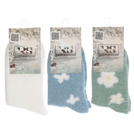 Носки женские с имитацией норки р. 36-39, 98% полиэстер, 2% спандекс, RSQ6