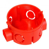 Промрукав коробка уст. СУ d68х42 для твердых стен, HF, красный (224шт)  80-0500