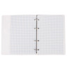 Тетрадь на кольцах А5, 80 л., клетка, обложка пластик, белый блок, микс