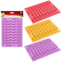 Форма д/мармелада и льда &quot;Червячки&quot;, 24,5*18*0,8см (кратность 3шт!!!) силикон VL80-339 Мультидом
