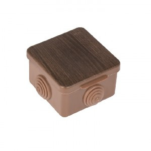 Коробка распаячная КМР-030-036  пылевлагозащитная 4 мембр ввода (65х65х45) тёмное дерево EKF PROxima