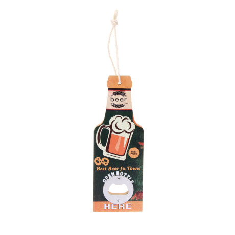 Подарочный сувенир-открывашка, 7x20 см, МДФ и металл, 3 дизайна, арт.2