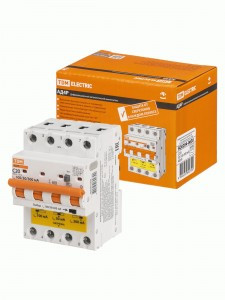 TDM диф. автоматический выкл. АД4P 4Р С20 30-100-300мА 6кА тип АС SQ0204-0630