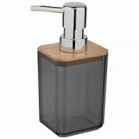 Дозатор для жидкого мыла Оникс 260мл, пластик, бамбук, 107633 Рыжий кот