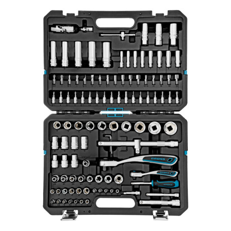 Набор инструментов, 1/4", 1/2", CrV, 120 зубьев, 109 предметов Gross