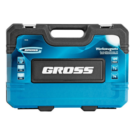 Набор инструментов, 1/4", 1/2", CrV, 120 зубьев, 109 предметов Gross
