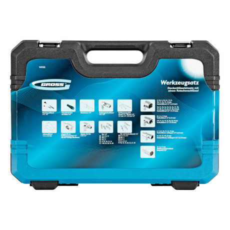 Набор инструментов, 1/4", 1/2", CrV, 120 зубьев, 109 предметов Gross