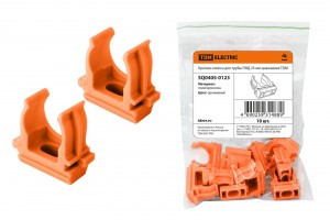 TDM крепеж-клипса для трубы 25мм (10шт, в уп. цена за шт.) оранжевая (10!) SQ0405-0123