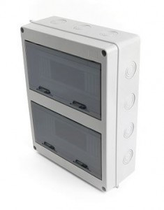 STEKKER бокс (корпус) пластик ЩРН-24 мод, навесной, опломбировка IP65 EBX50-1/24-65 39194