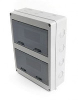 STEKKER бокс (корпус) пластик ЩРН-24 мод, навесной, опломбировка IP65 EBX50-1/24-65 39194