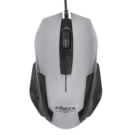 FORZA Компьютерная мышь проводная Shine 1200DPI,3D, каб. 160см, серебристый