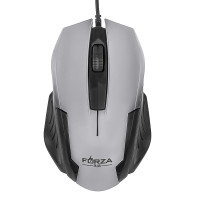 FORZA Компьютерная мышь проводная Shine 1200DPI,3D, каб. 160см, серебристый