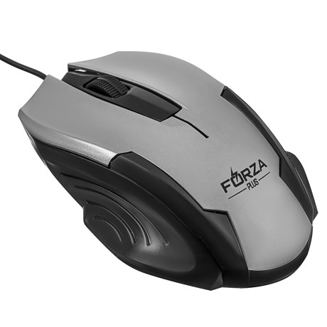 FORZA Компьютерная мышь проводная Shine 1200DPI,3D, каб. 160см, серебристый