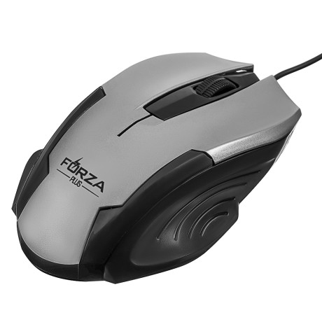 FORZA Компьютерная мышь проводная Shine 1200DPI,3D, каб. 160см, серебристый