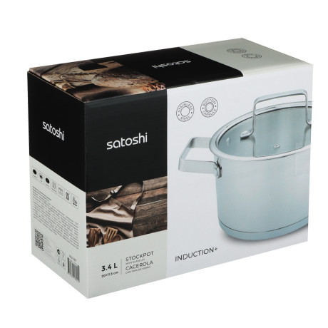 SATOSHI Шато Кастрюля 20х11,5см. 3,4л. со стекл. крышкой, индукция