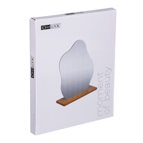 ЮНИLOOK Зеркало настольное, МДФ, пластик, 23,6x19,5x7см