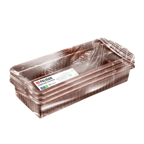 Поддон для рассады 444х185х82 мм, пластиковый, 3 шт, под 10 горшочков 460 мл. Palisad