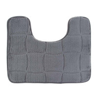 VETTA Коврик для туалета, вельвет, губка 0,8 см, полиэстер, 50х40 см, плитка, графит