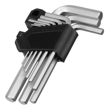 Набор ключей имбусовых, HEX, 1,5-10 мм, CrV, 9 шт. Сибртех