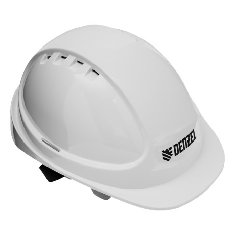 Каска защитная ударопр.«Форвард» (К-05)ABS/PC,комплект со встроен.очк.ОЧК-05 Форвард,белая Denzel