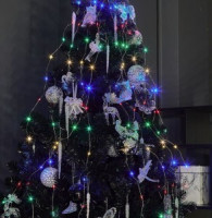 Гирлянда ул. ULD-E0120-120/STA (стат) разноцв. 120LED Лучи росы 1,2м (для ели 1,2м) 10нит IP44 Uniel