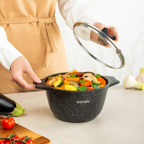 SATOSHI Монфор Казан 20х11,5см, 2,7л, литой алюминий, индукция