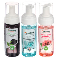 Детокс Мусс для умывания Himalaya с актив. углём/Сияние розы/с лимоном, 150мл