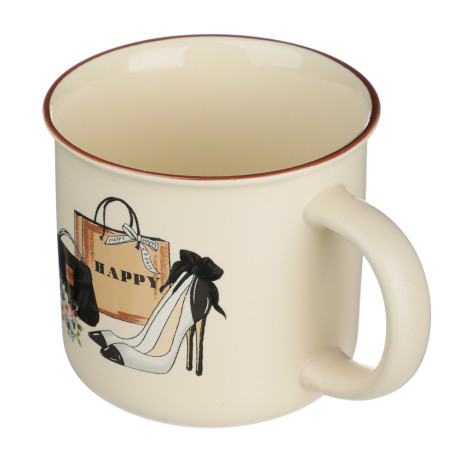 MILLIMI Фэшн Кружка, 380мл, фарфор, 3 дизайна