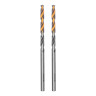 Сверло спиральное по металлу 3,2 x 65мм, Р6М5, Golden Tip, многогранная заточка, 2шт. Denzel