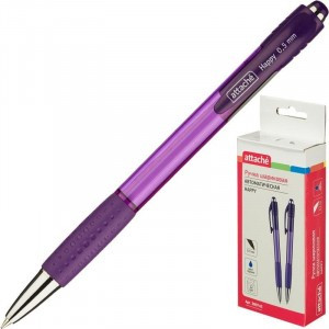 Ручка шарик. Attache Happy,фиолетовый корпус,цвет чернил-синий 389743