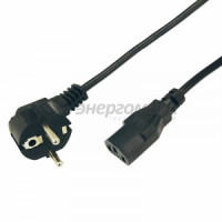 REXANT сет. шнур ПВС 3x0.75 1.8 м Евро вилка - гнездо C13 (для ПК, ИБП) черный (10!) 11-1131