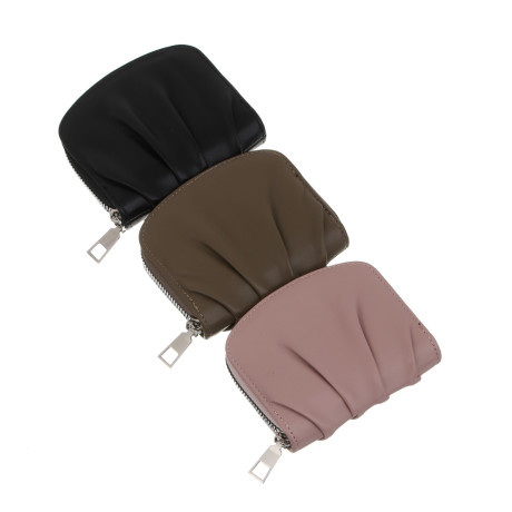 Кошелек для карт и купюр на молнии тм ЮL Miracle, ПУ, металл, 10,5х8,5х2см, 3 цвета, С508-1