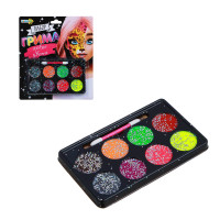 ХОББИХИТ Набор грима, люминесцентный, 8цв., аппликатор, 19,5х17,5см, масляный грим, пластик