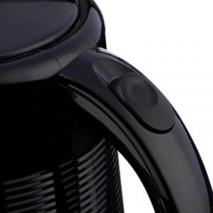 LEBEN Чайник электрический 1,7л, 1850Вт, скрытый нагр. элемент, рифлёный черный пластик.