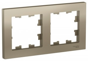 Systeme Electric AtlasDesign рамка СУ 2 мест. шампань ATN000502 (10!)